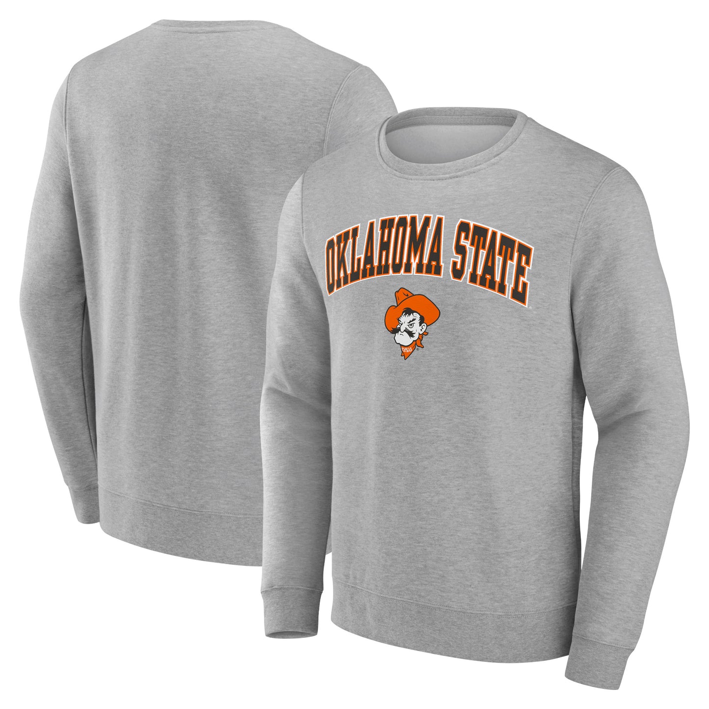 Men's Gray Oklahoma State Cowboys Campus Sweatshirt