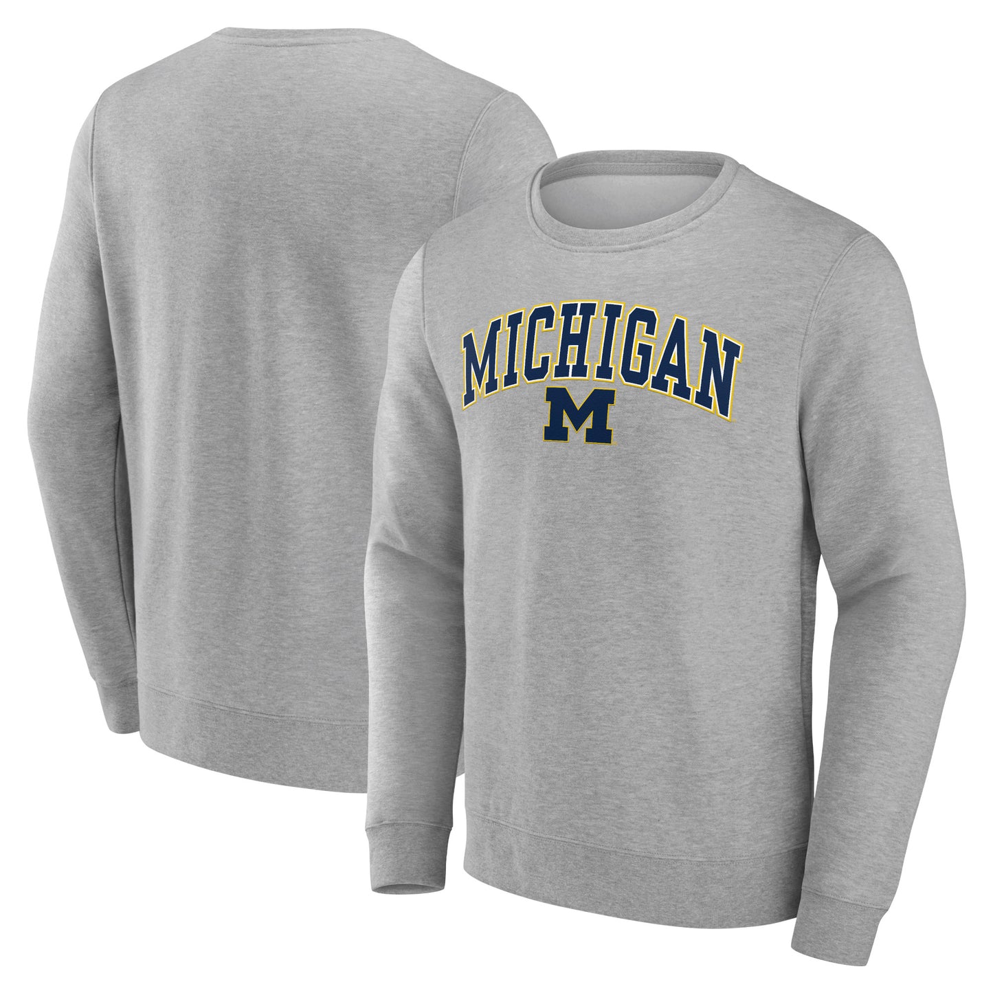 Men's Gray Michigan Wolverines Campus Sweatshirt