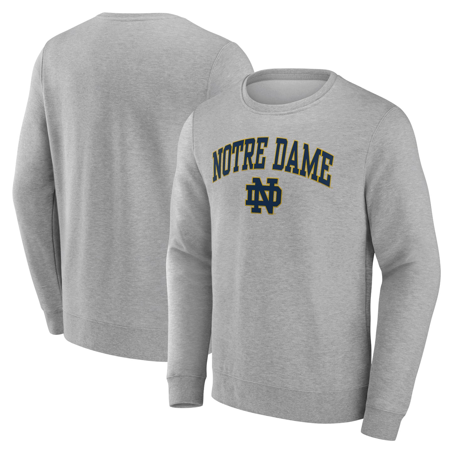 Men's Gray Notre Dame Fighting Irish Campus Sweatshirt