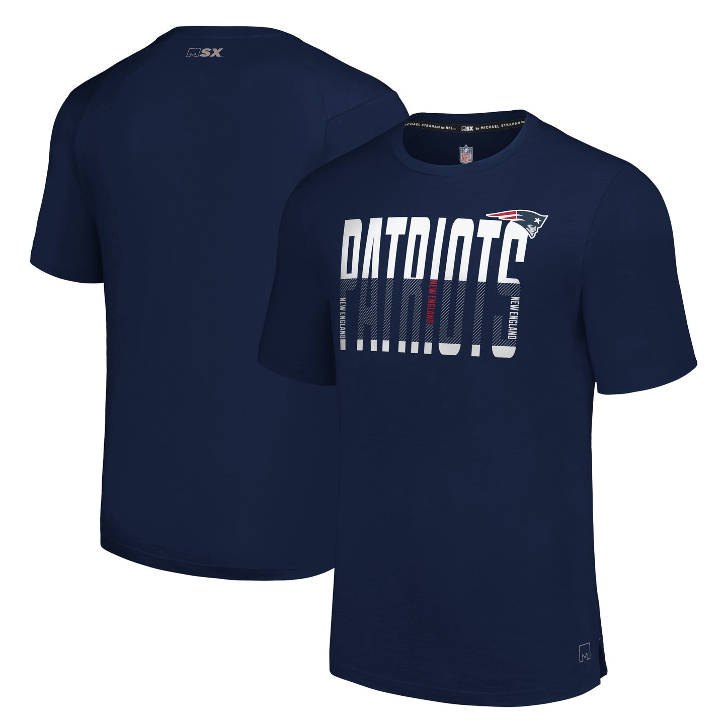 Men's MSX by Michael Strahan Navy New England Patriots Teamwork T-Shirt