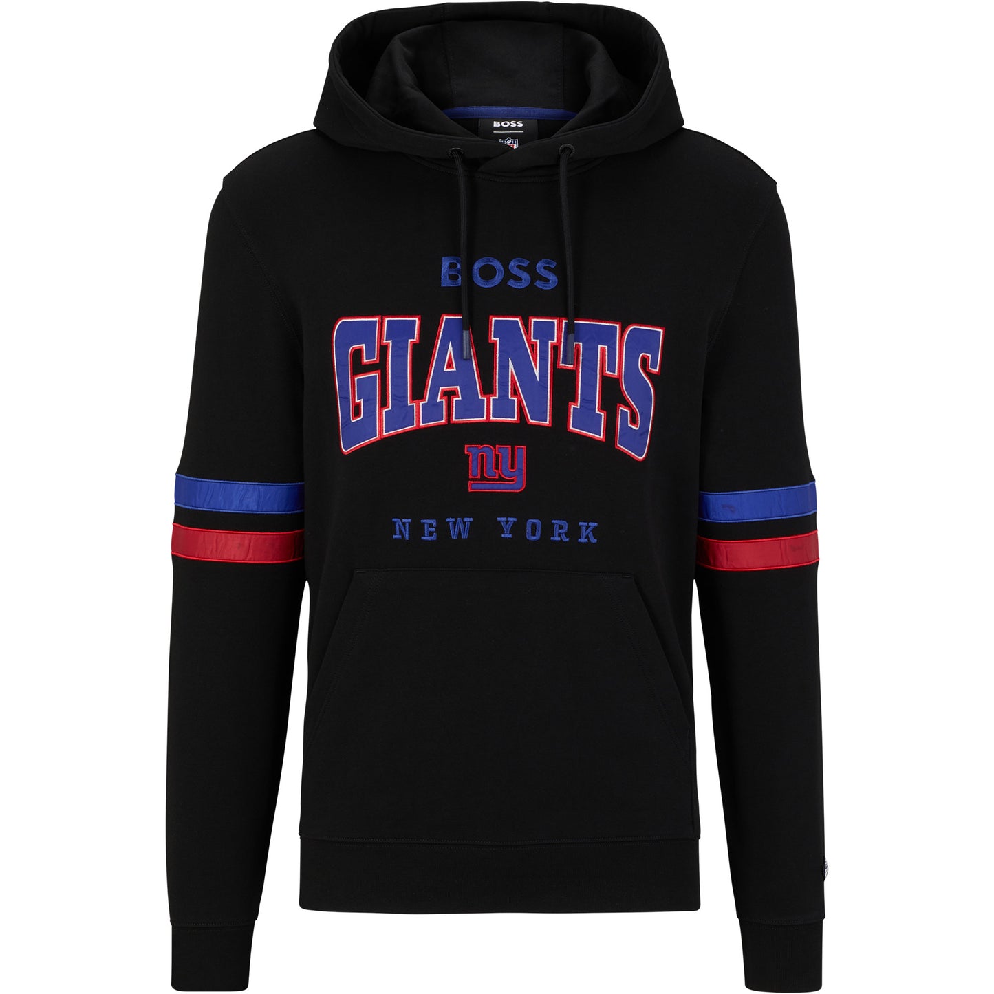 Men's BOSS X NFL Black/Royal New York Giants Touchdown Pullover Hoodie