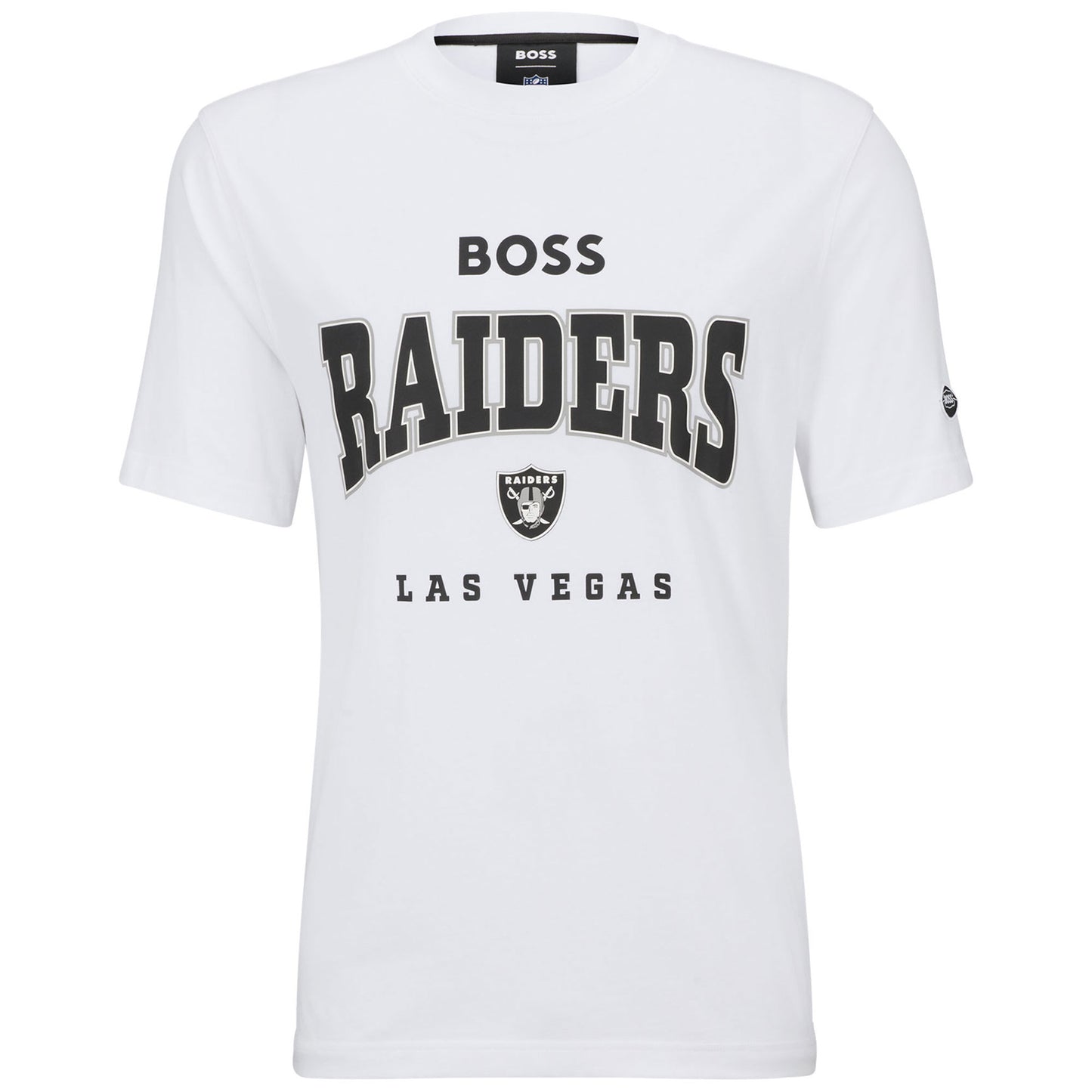 Men's BOSS X NFL White Las Vegas Raiders Huddle T-Shirt