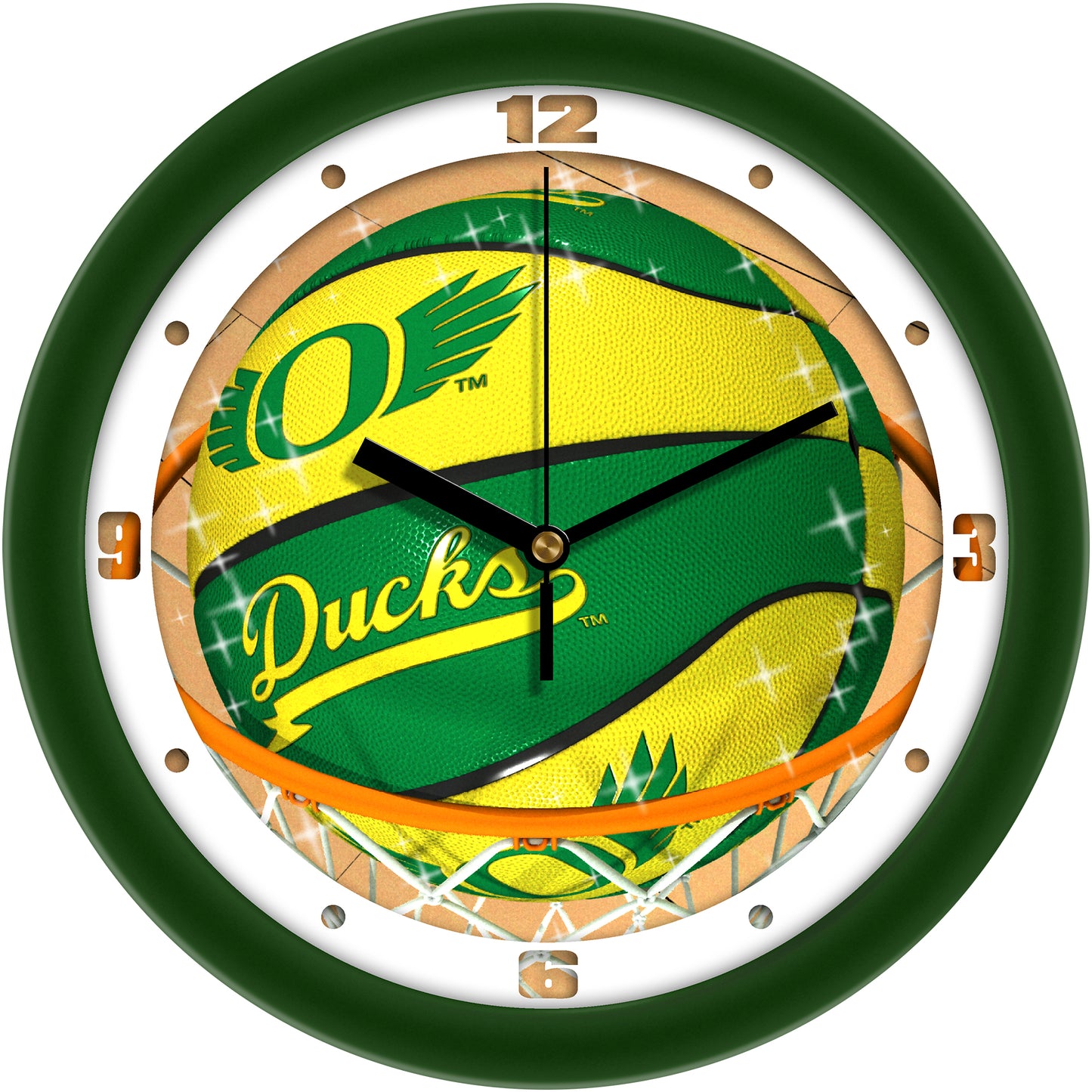 Oregon Ducks 11.5" Suntime Slam Dunk Wall Clock