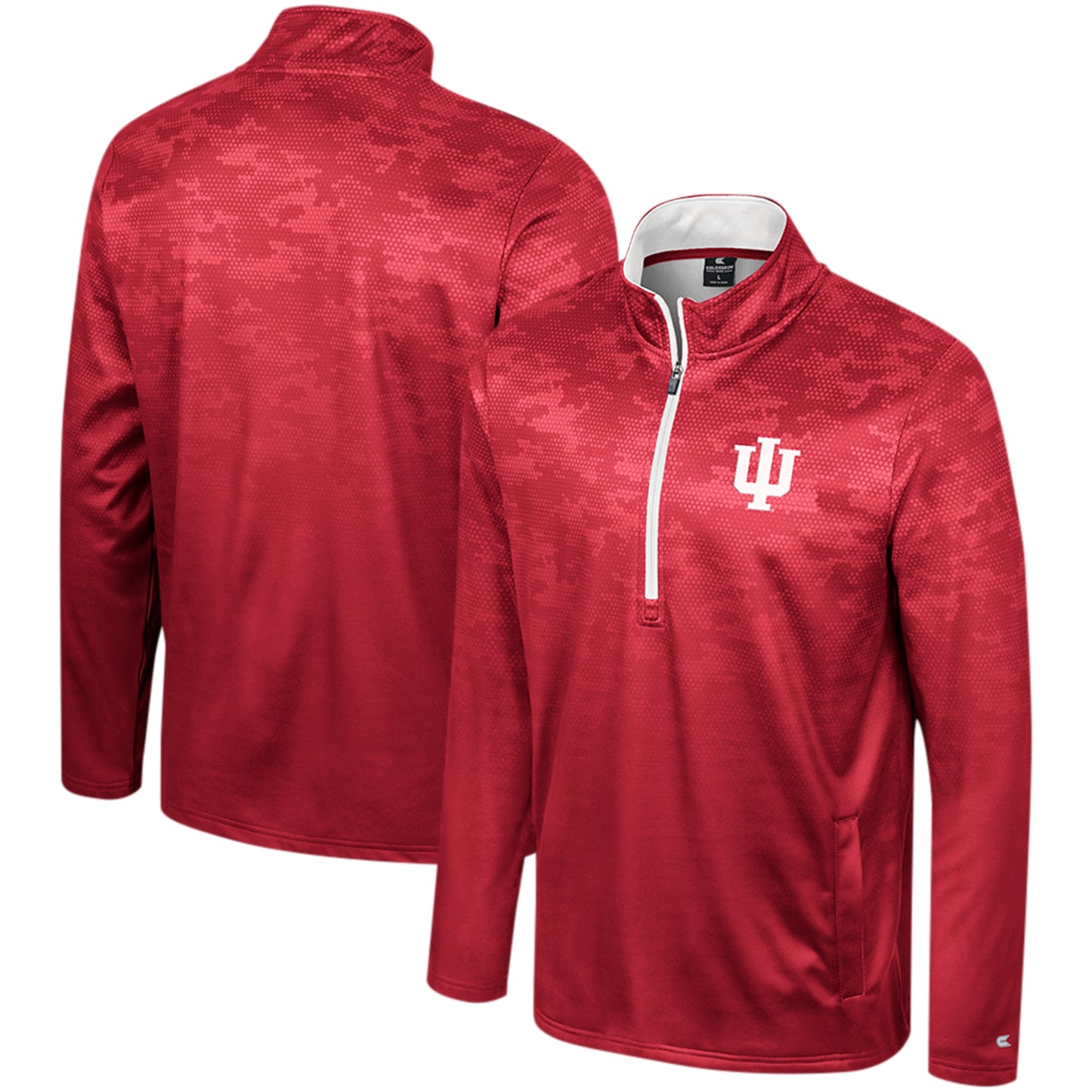 Men's Colosseum Crimson Indiana Hoosiers The Machine Half-Zip Jacket
