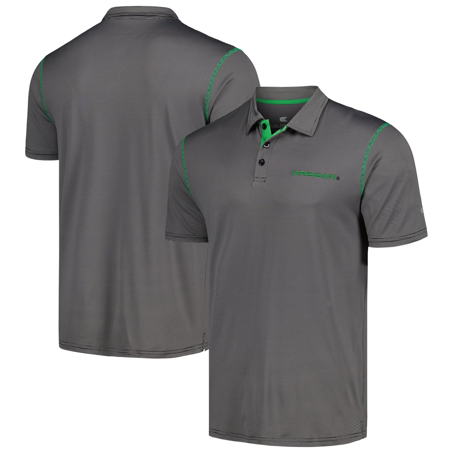Men's Colosseum Black Oregon Ducks Cameron Polo