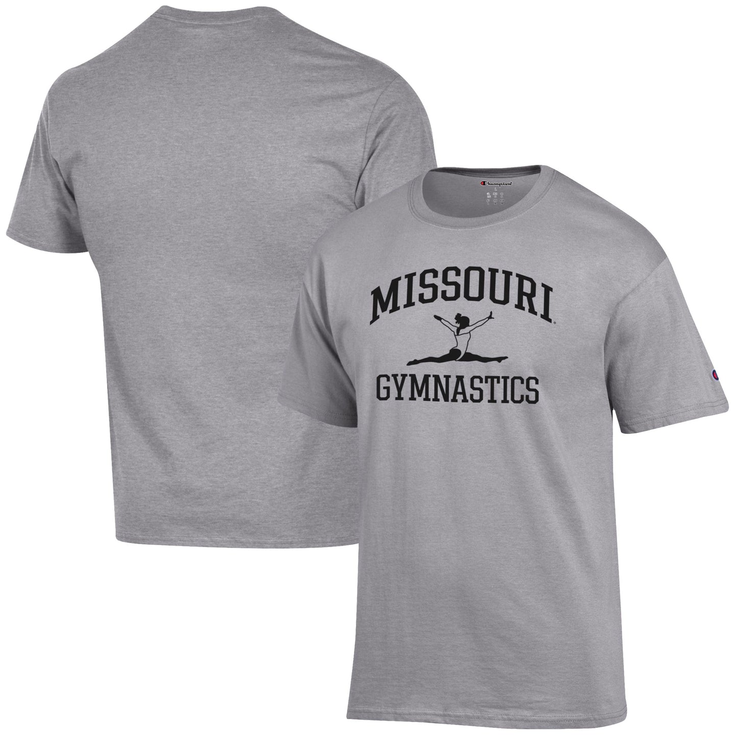 Men's Champion Gray Missouri Tigers Gymnastics Icon T-Shirt