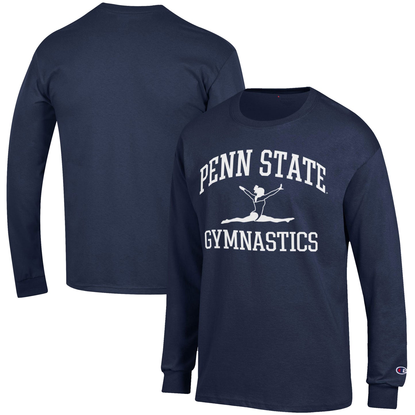 Men's Champion Navy Penn State Nittany Lions Gymnastics Icon Long Sleeve T-Shirt