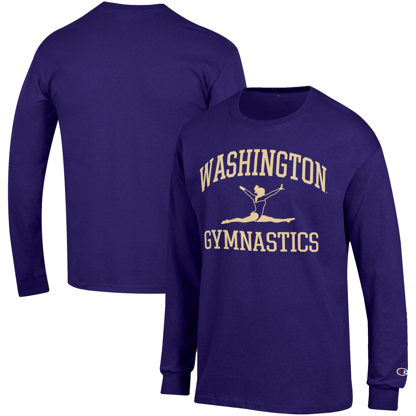 Men's Champion Purple Washington Huskies Gymnastics Icon Long Sleeve T-Shirt
