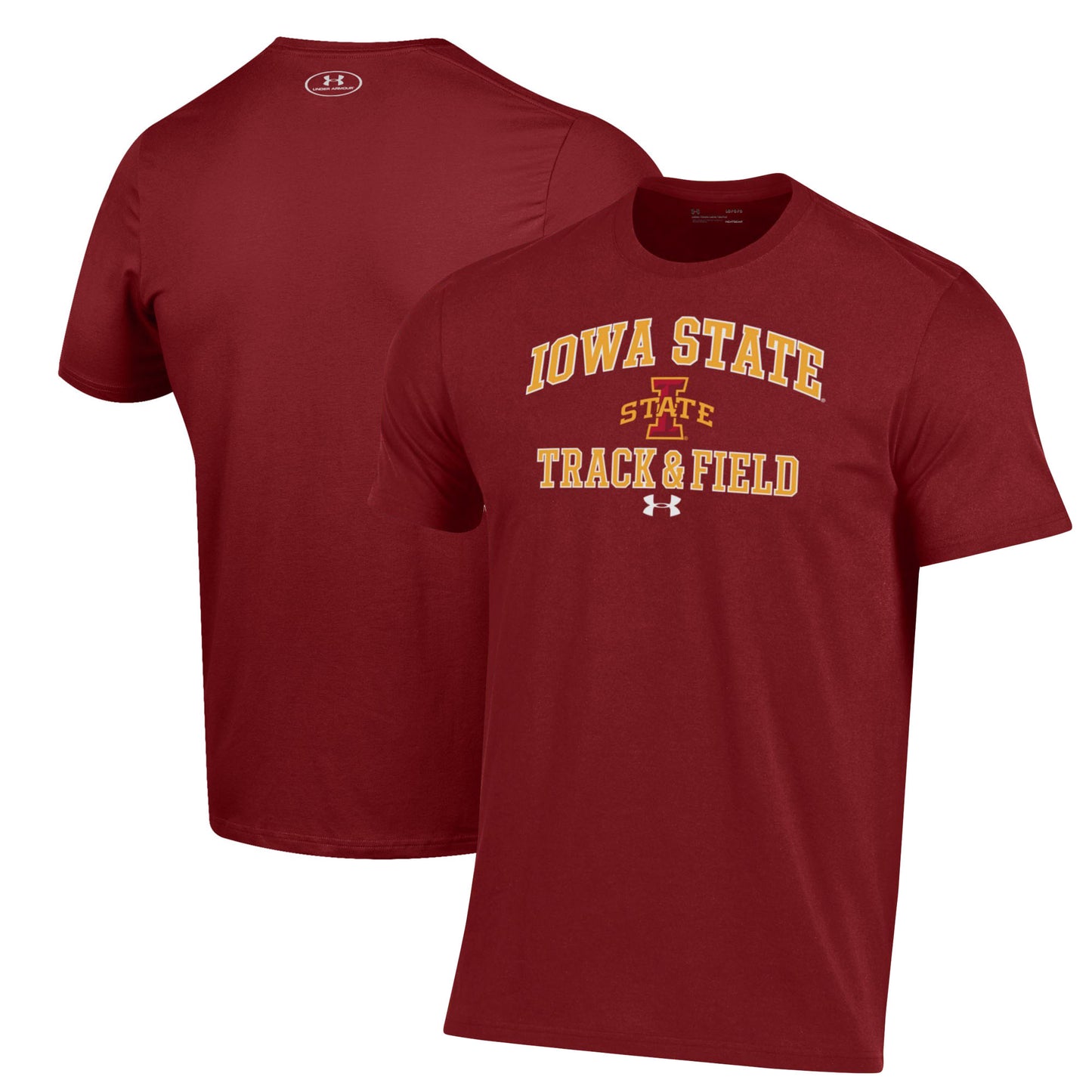 Men's Under Armour Cardinal Iowa State Cyclones Track & Field Performance T-Shirt