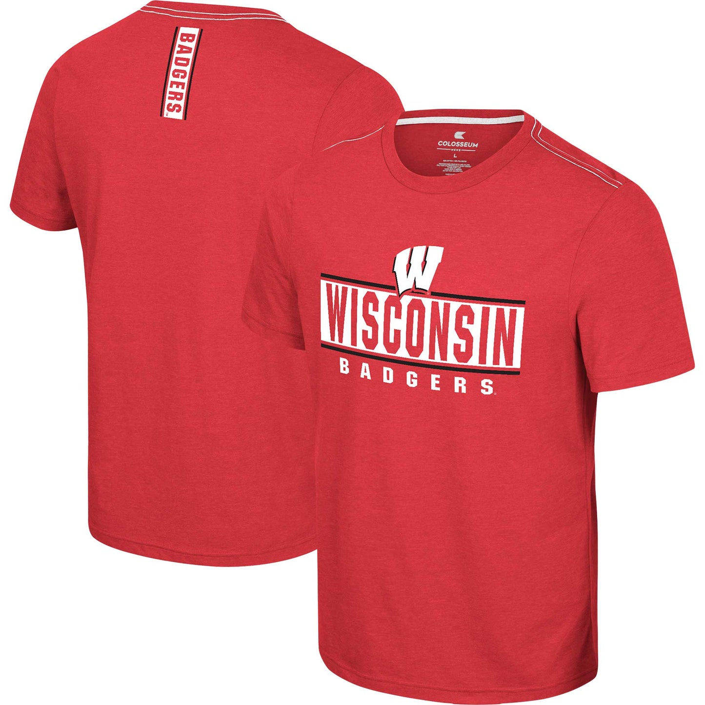Men's Colosseum Red Wisconsin Badgers No Problemo T-Shirt