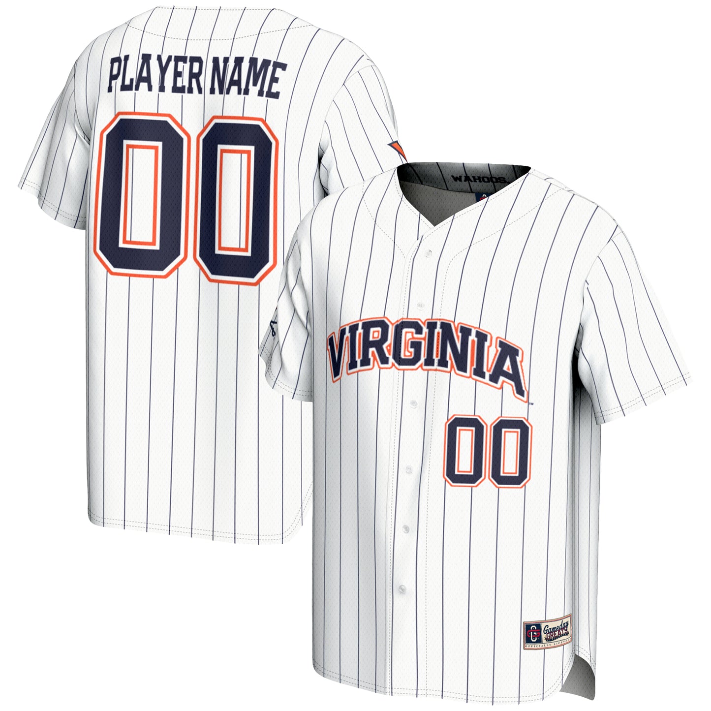 Unisex GameDay Greats White Virginia Cavaliers NIL Pick-A-Player Lightweight Baseball Jersey