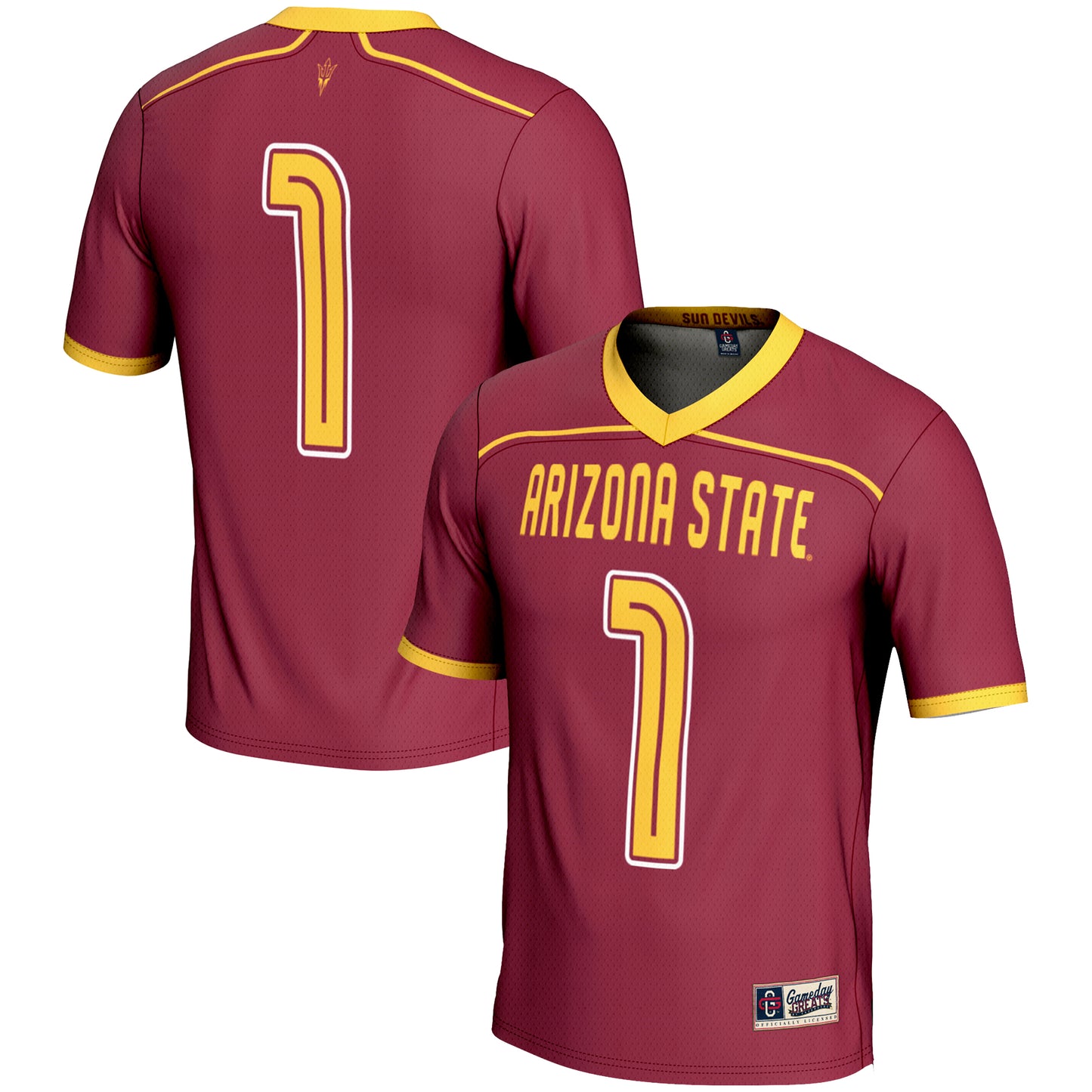 Youth GameDay Greats Maroon Arizona State Sun Devils #1 Lightweight Lacrosse Jersey