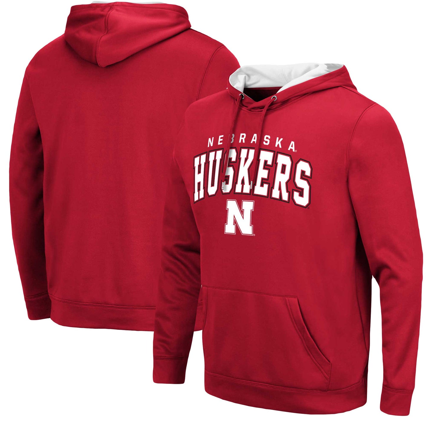 Men's Colosseum Scarlet Nebraska Huskers Resistance Pullover Hoodie