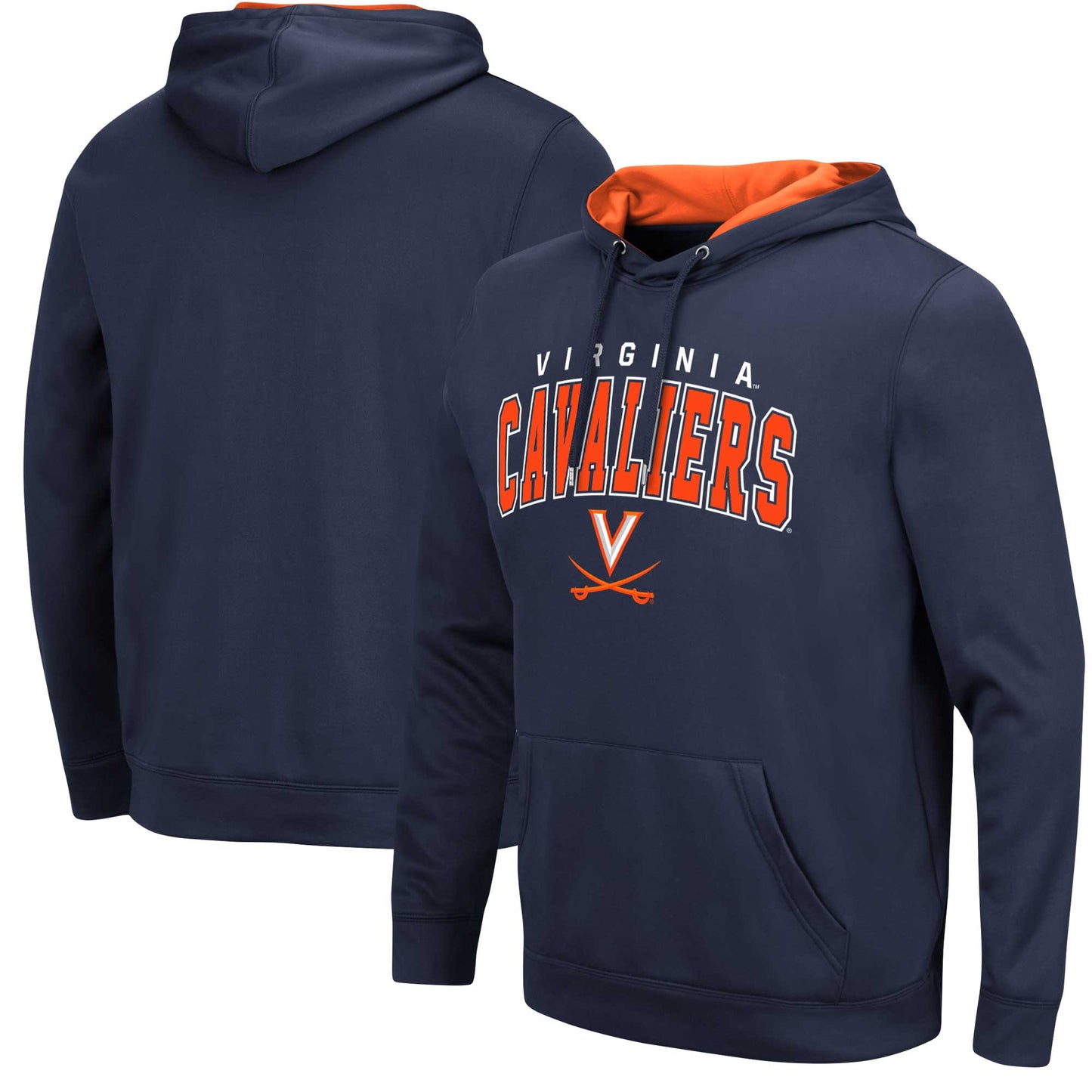 Men's Colosseum Navy Virginia Cavaliers Resistance Pullover Hoodie