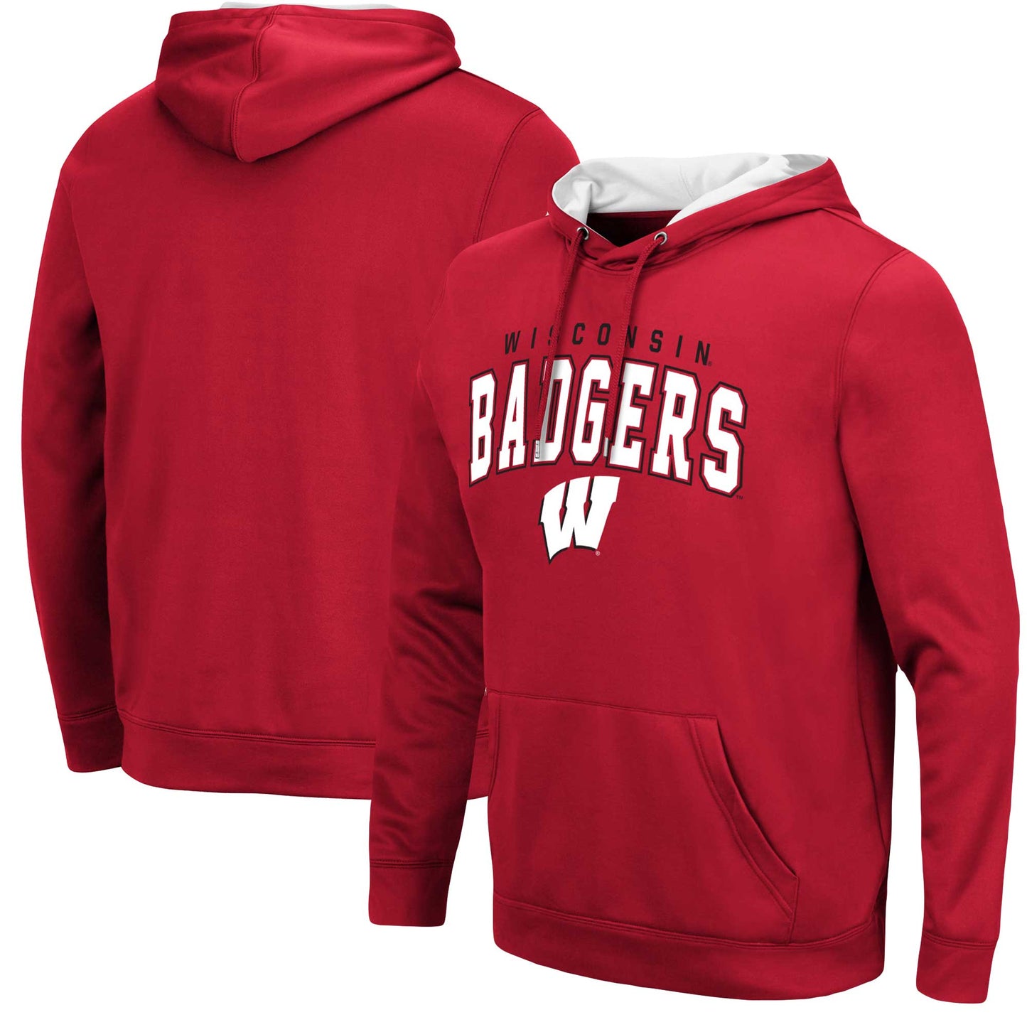 Men's Colosseum Red Wisconsin Badgers Resistance Pullover Hoodie
