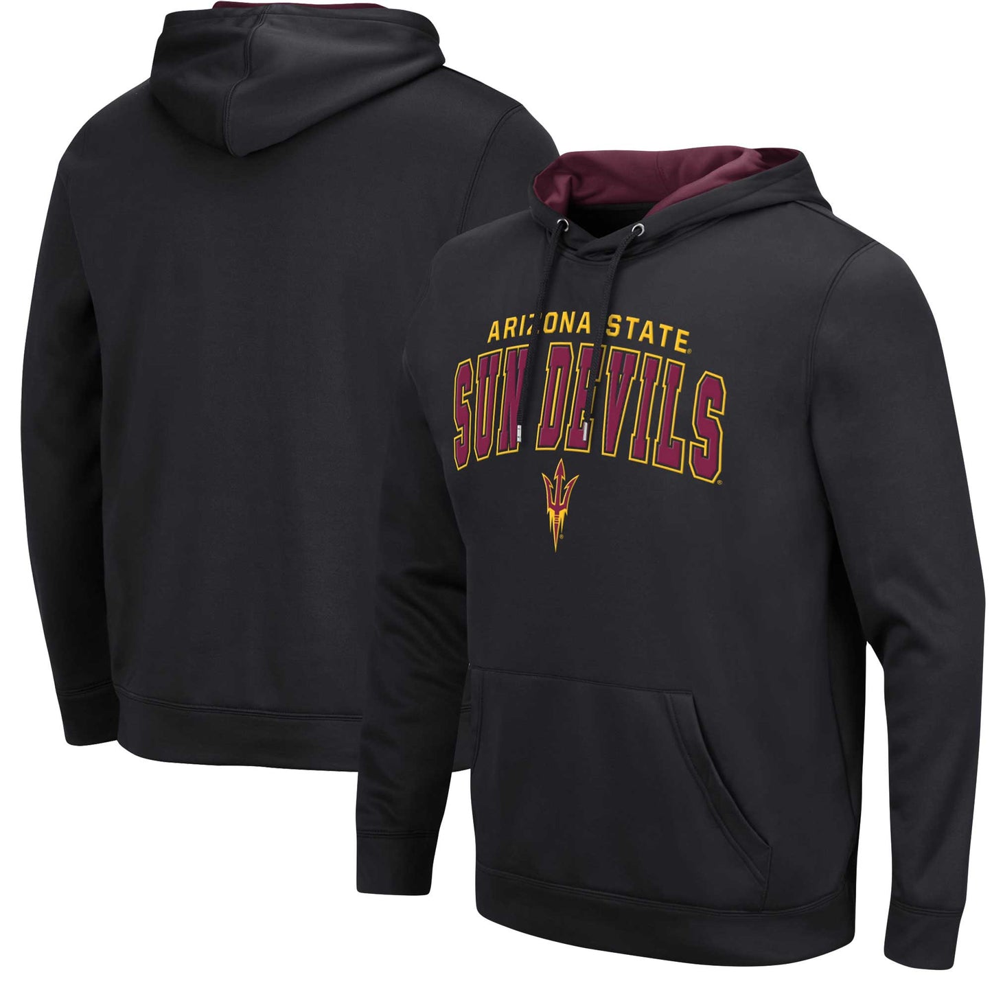 Men's Colosseum Black Arizona State Sun Devils Resistance Pullover Hoodie