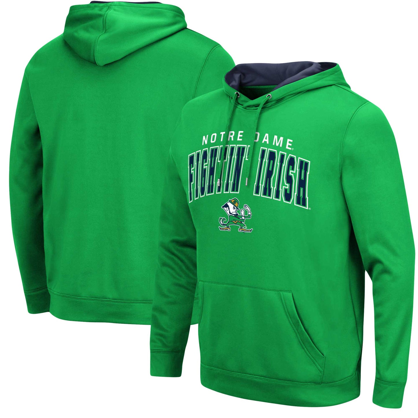 Men's Colosseum Green Notre Dame Fighting Irish Resistance Pullover Hoodie