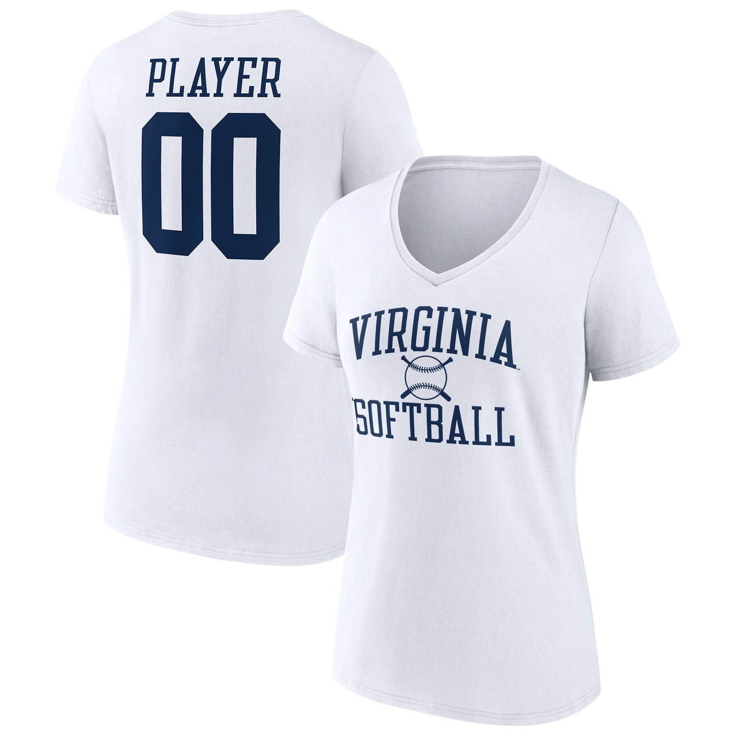 Women's Virginia Cavaliers Softball Pick-A-Player NIL Gameday Tradition V-Neck T-Shirt