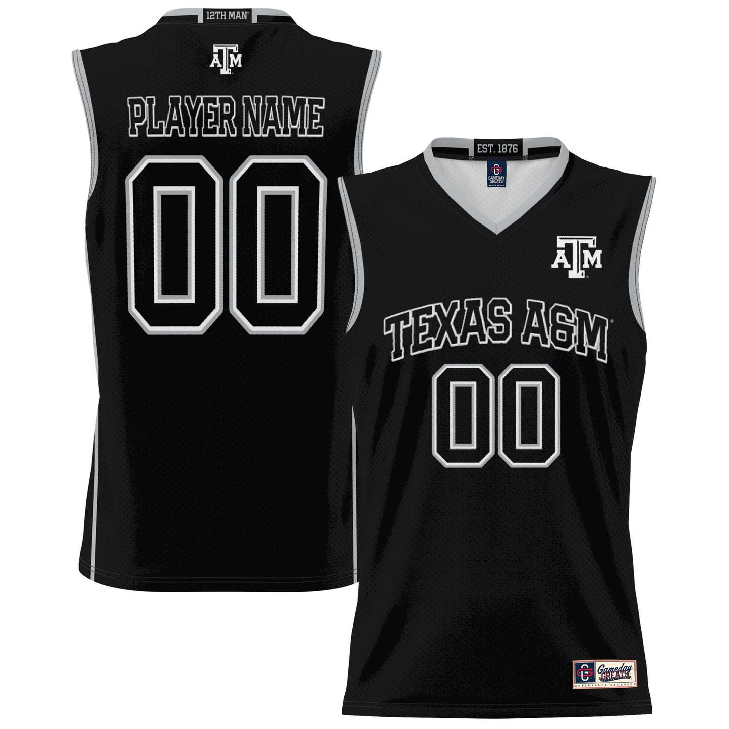 Unisex GameDay Greats Black Texas A&M Aggies NIL Pick-A-Player Lightweight Basketball Jersey