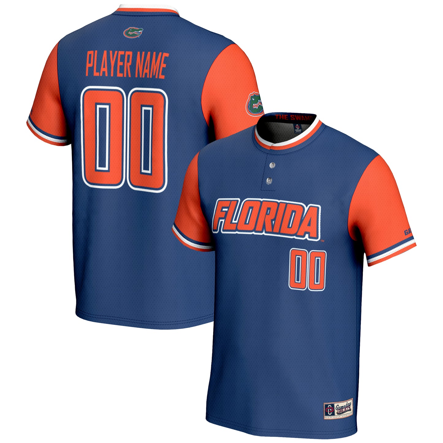 Youth GameDay Greats Blue Florida Gators NIL Pick-A-Player Lightweight Softball Jersey