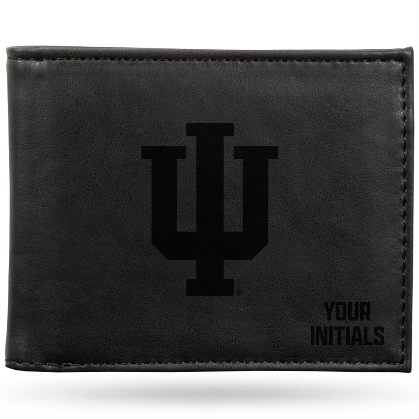 Black Indiana Hoosiers Personalized Billfold Wallet