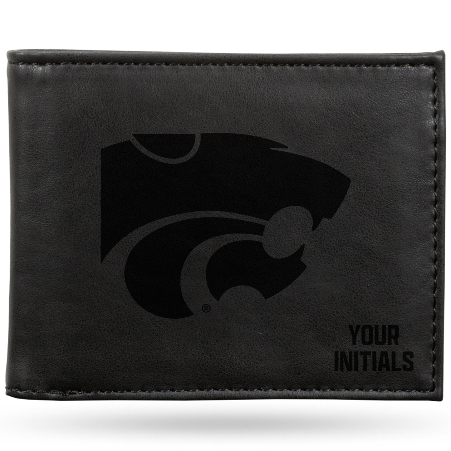 Black Kansas State Wildcats Personalized Billfold Wallet