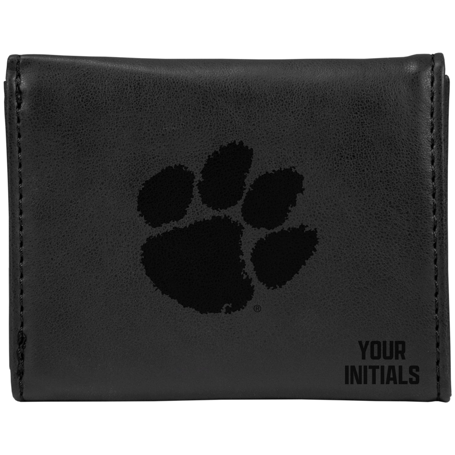 Black Clemson Tigers Personalized Trifold Wallet