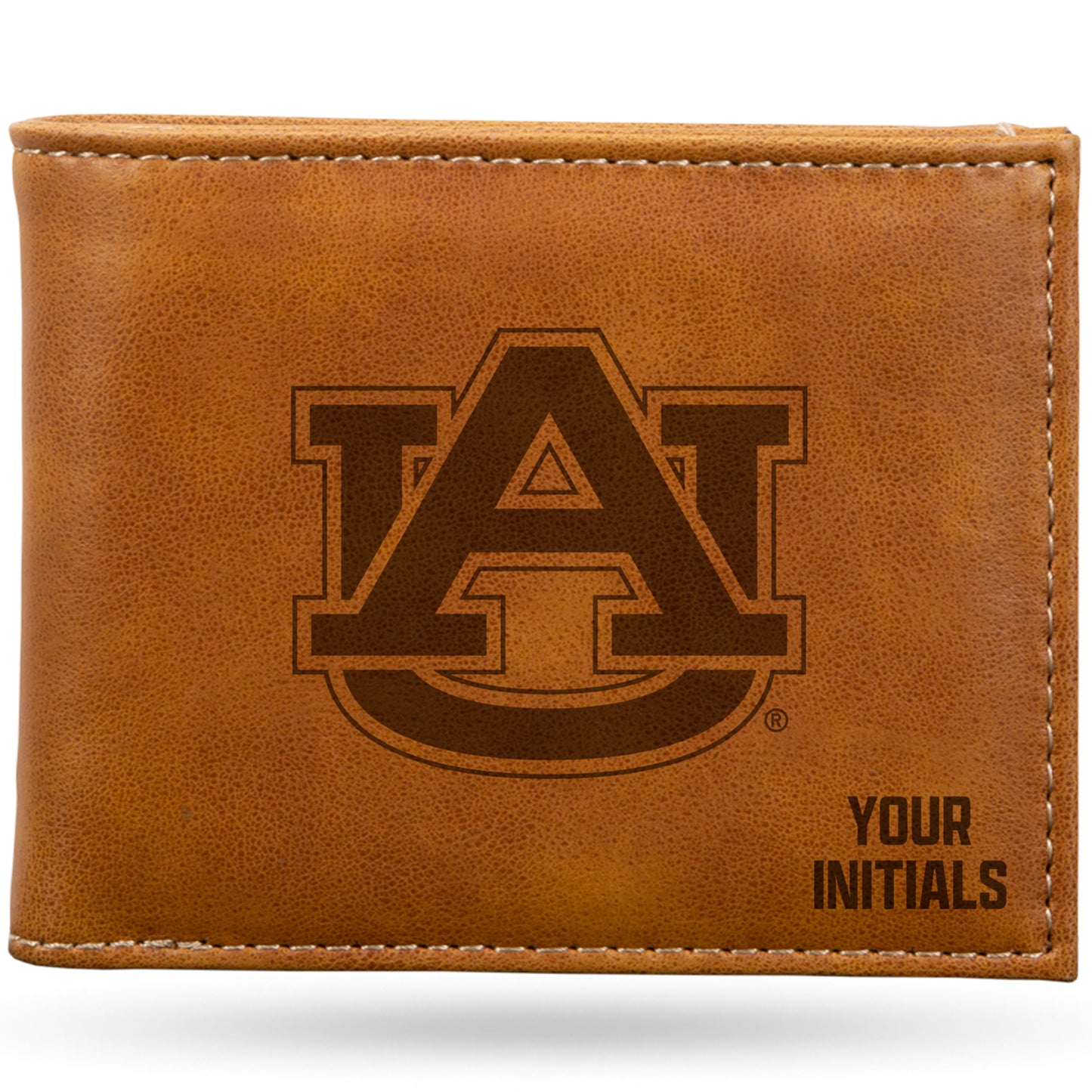 Brown Auburn Tigers Personalized Billfold Wallet