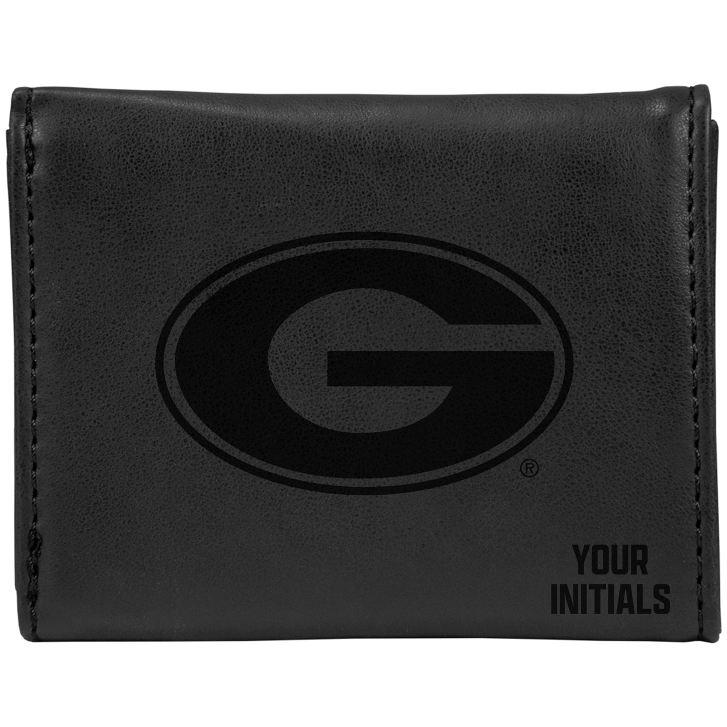 Black Georgia Bulldogs Personalized Trifold Wallet