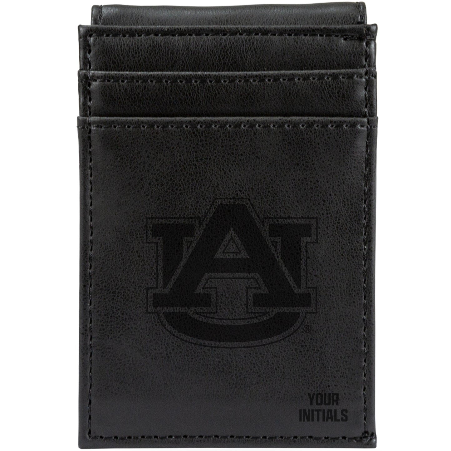 Black Auburn Tigers Personalized Front Pocket Wallet