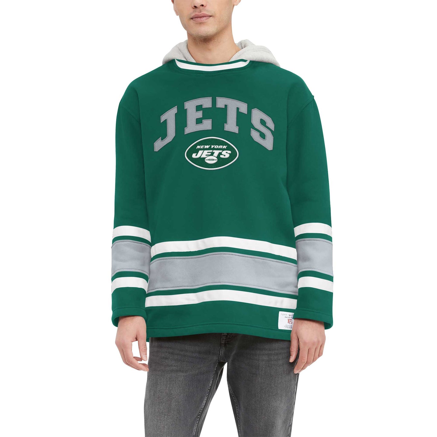 Men's Tommy Hilfiger Green New York Jets Ivan Fashion Pullover Hoodie
