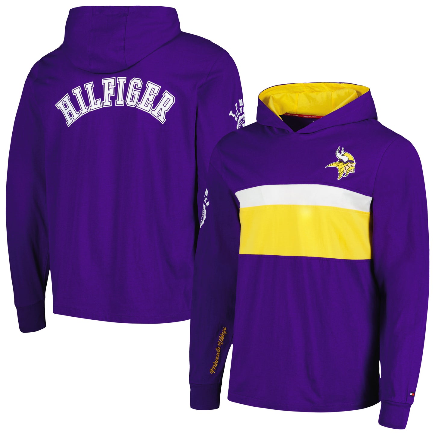 Men's Tommy Hilfiger Purple Minnesota Vikings Morgan Long Sleeve Hoodie T-Shirt