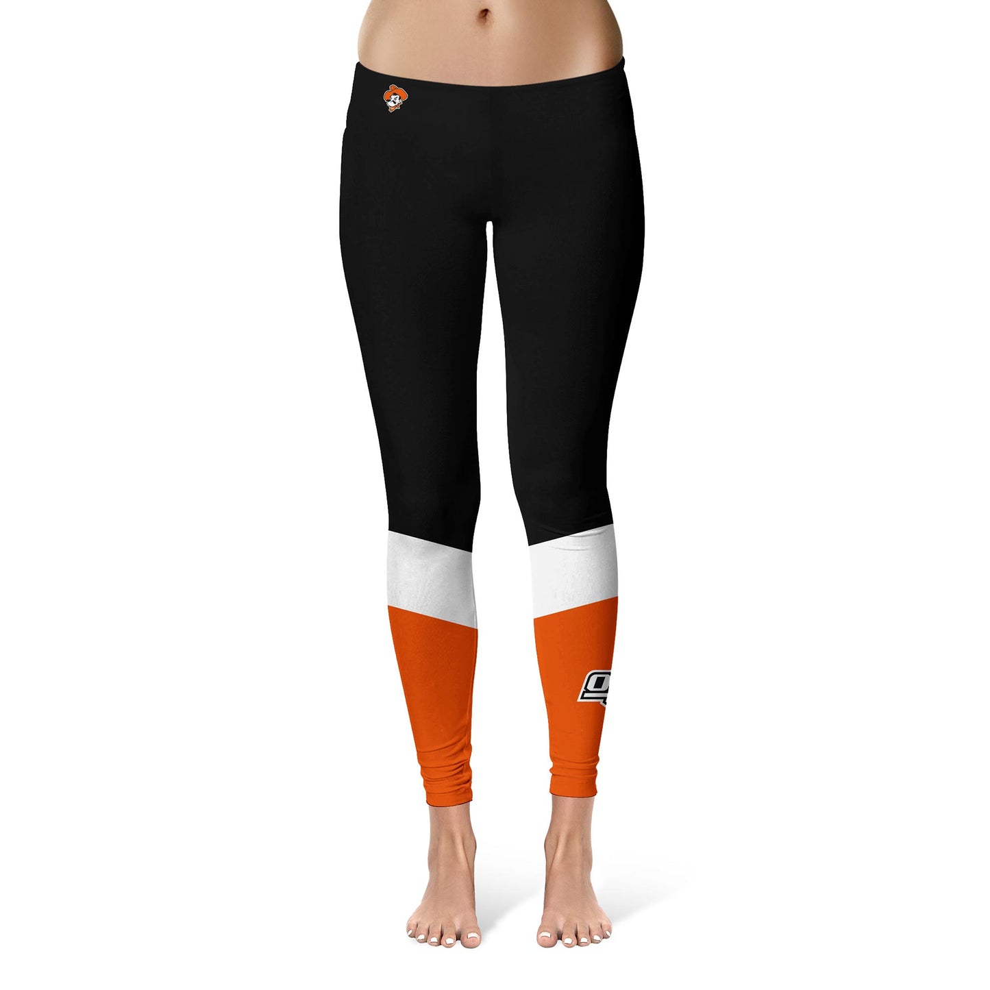 Women's Vive La Fete Black/Orange Oklahoma State Cowboys Color Block Yoga Leggings