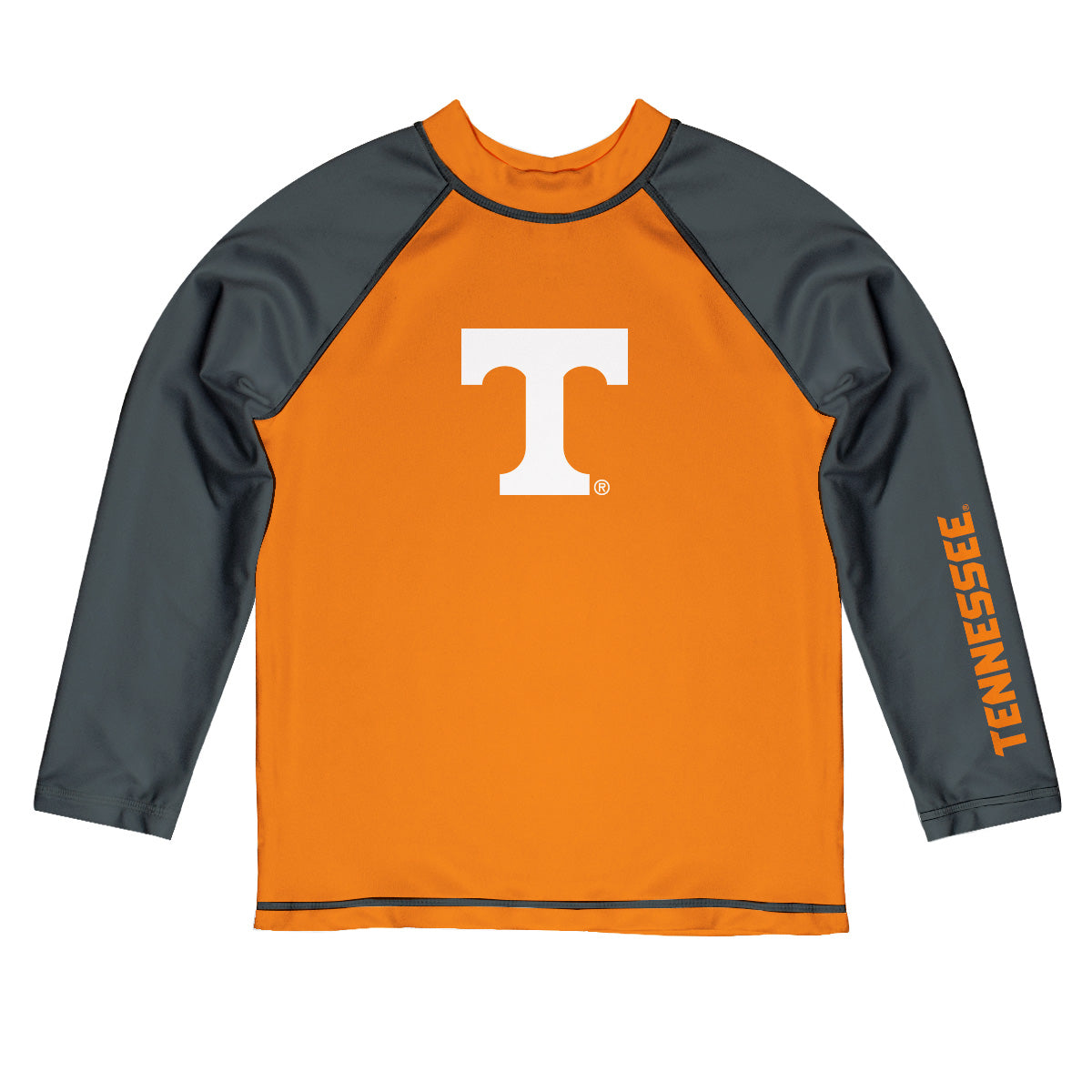 Toddler Vive La Fete Orange/Gray Tennessee Volunteers Solid Contrast Contrast Rash Guard
