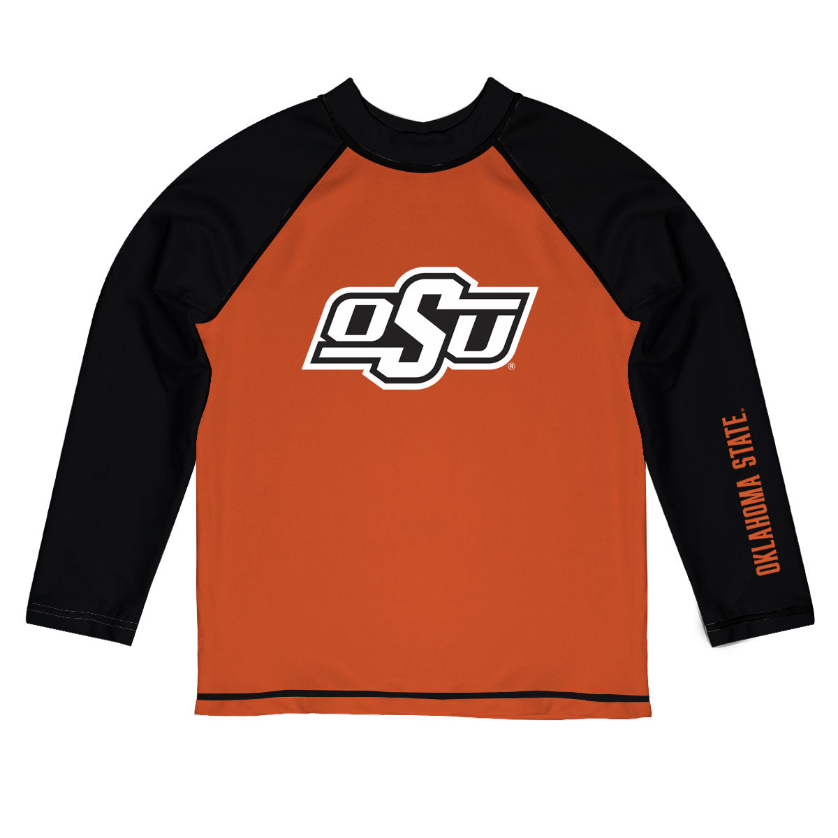 Youth Vive La Fete Orange/Black Oklahoma State Cowboys Solid Contrast Contrast Rash Guard
