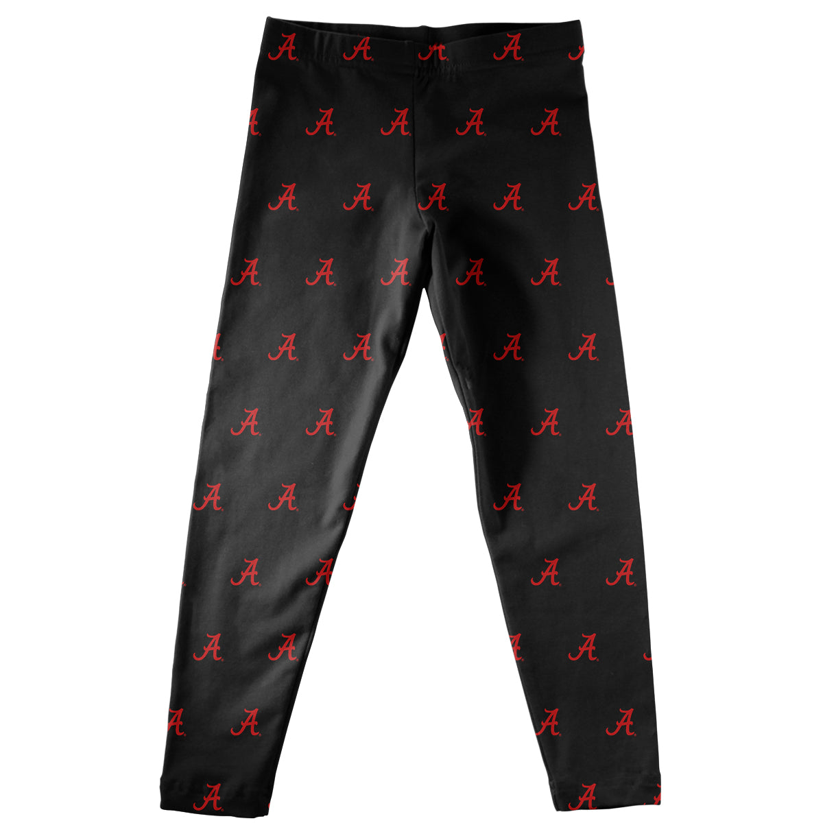 Youth Girls Vive La Fete Black Alabama Crimson Tide All Over Print Leggings