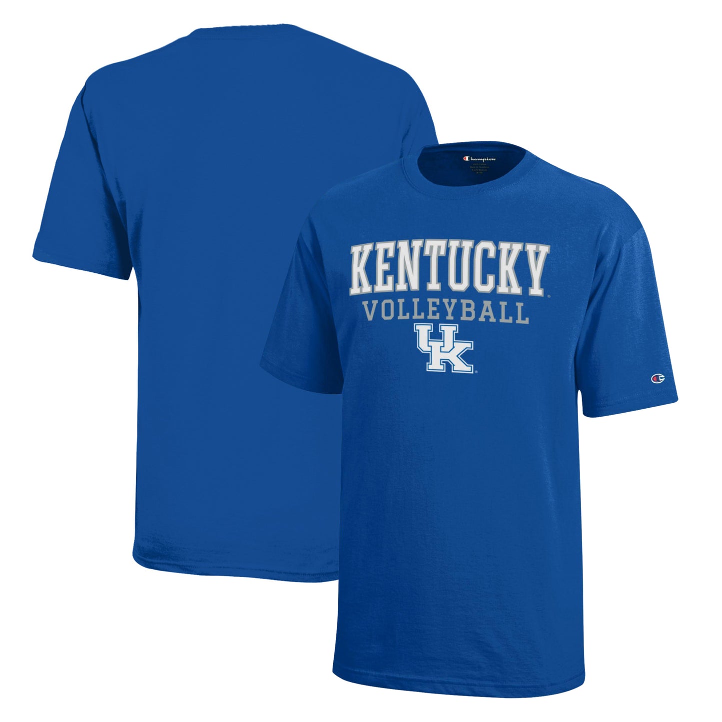 Youth Champion Royal Kentucky Wildcats Stacked Logo Volleyball T-Shirt