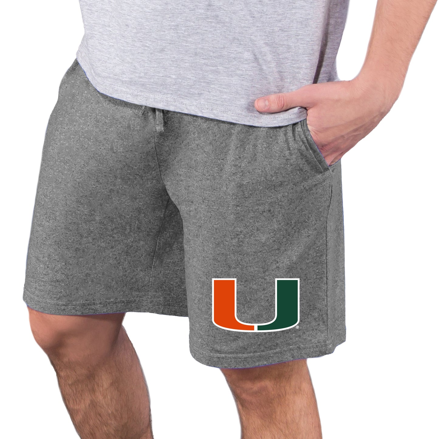 Men's Concepts Sport Charcoal Miami Hurricanes Quest Knit Jam Shorts