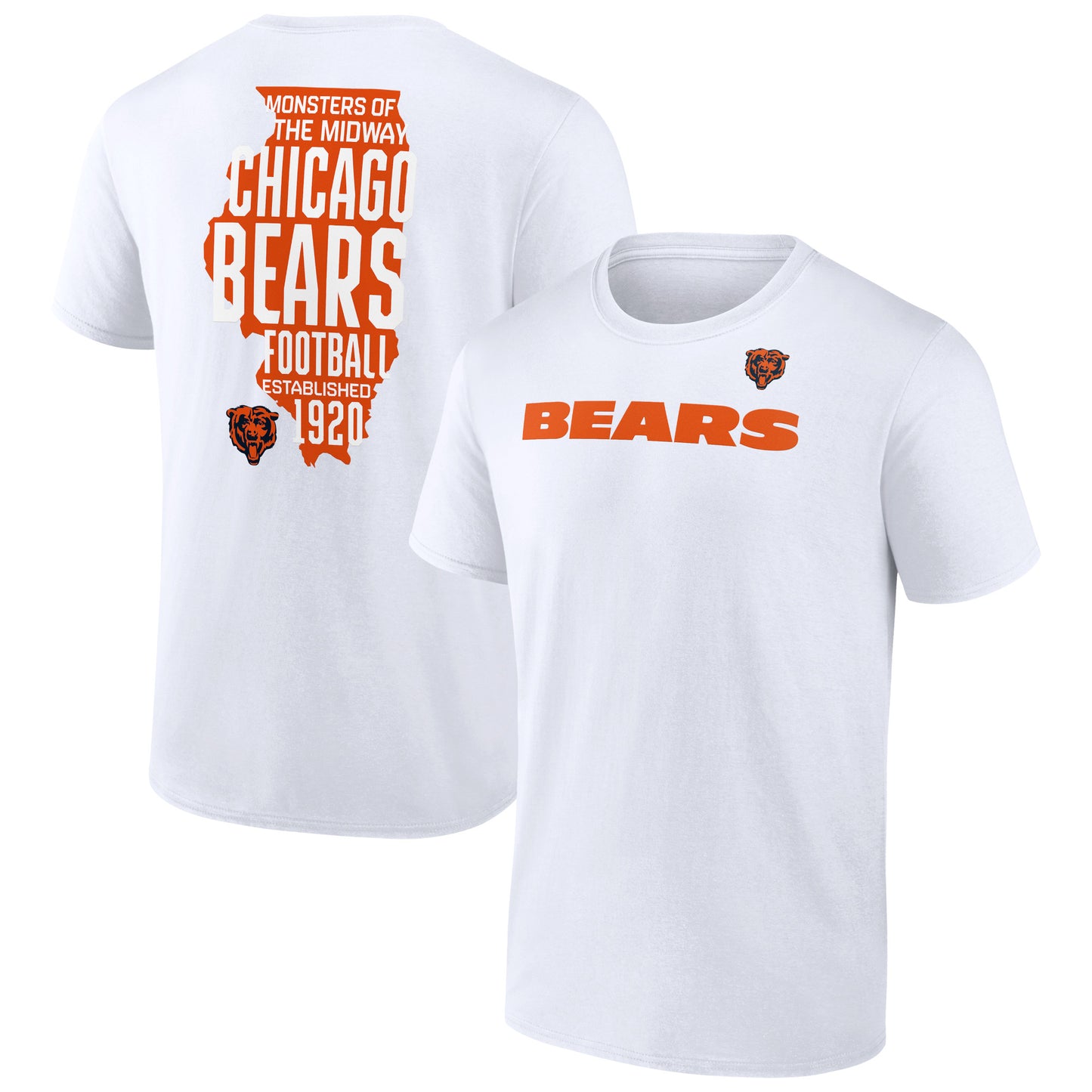 Men's White Chicago Bears Hot Shot T-Shirt