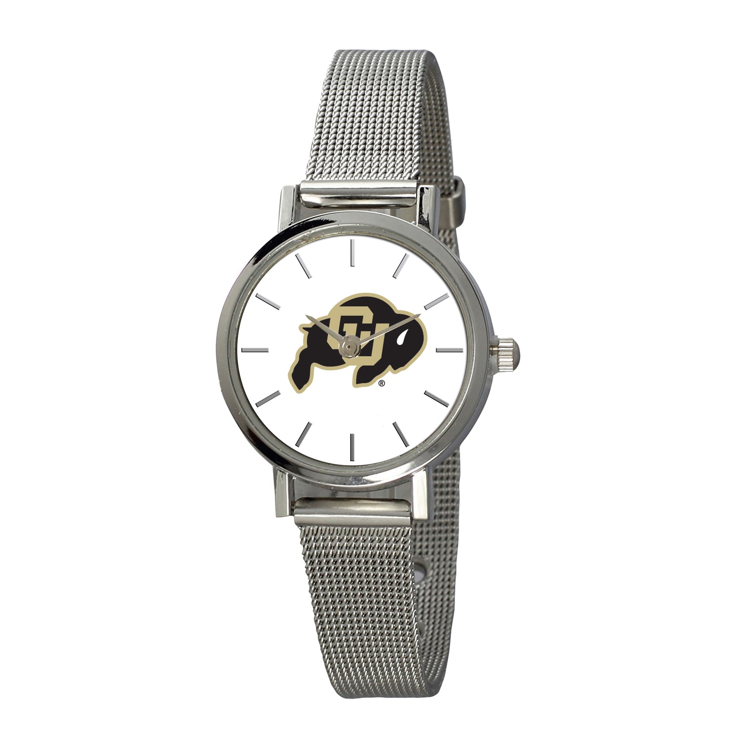Women's Silver Colorado Buffaloes Plexus Stainless Steel Watch