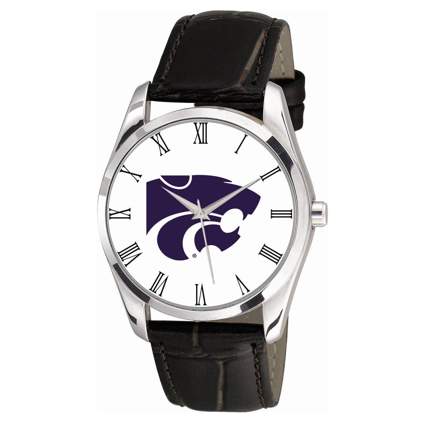 Men's Black Kansas State Wildcats Berkeley Leather Watch