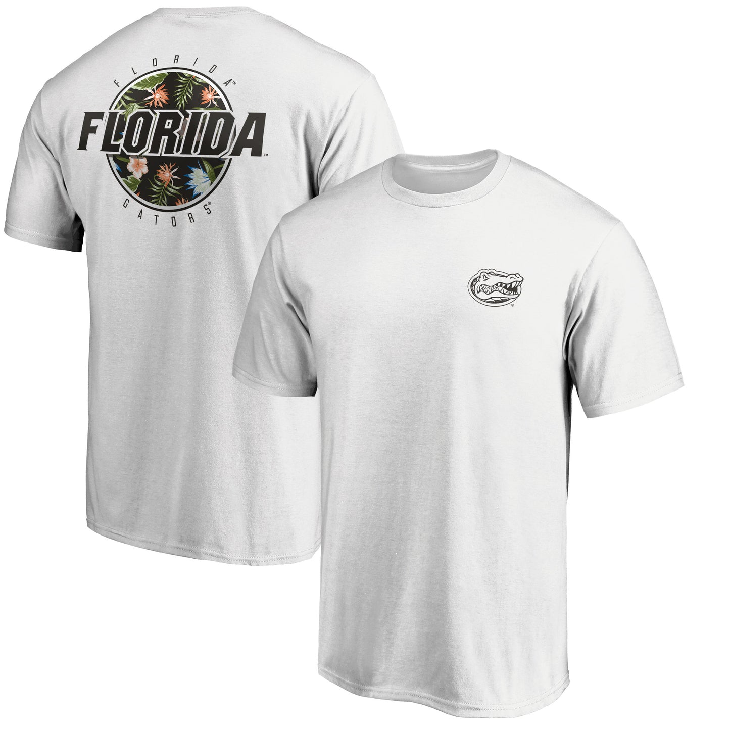 Men's White Florida Gators Botanic Glory T-Shirt