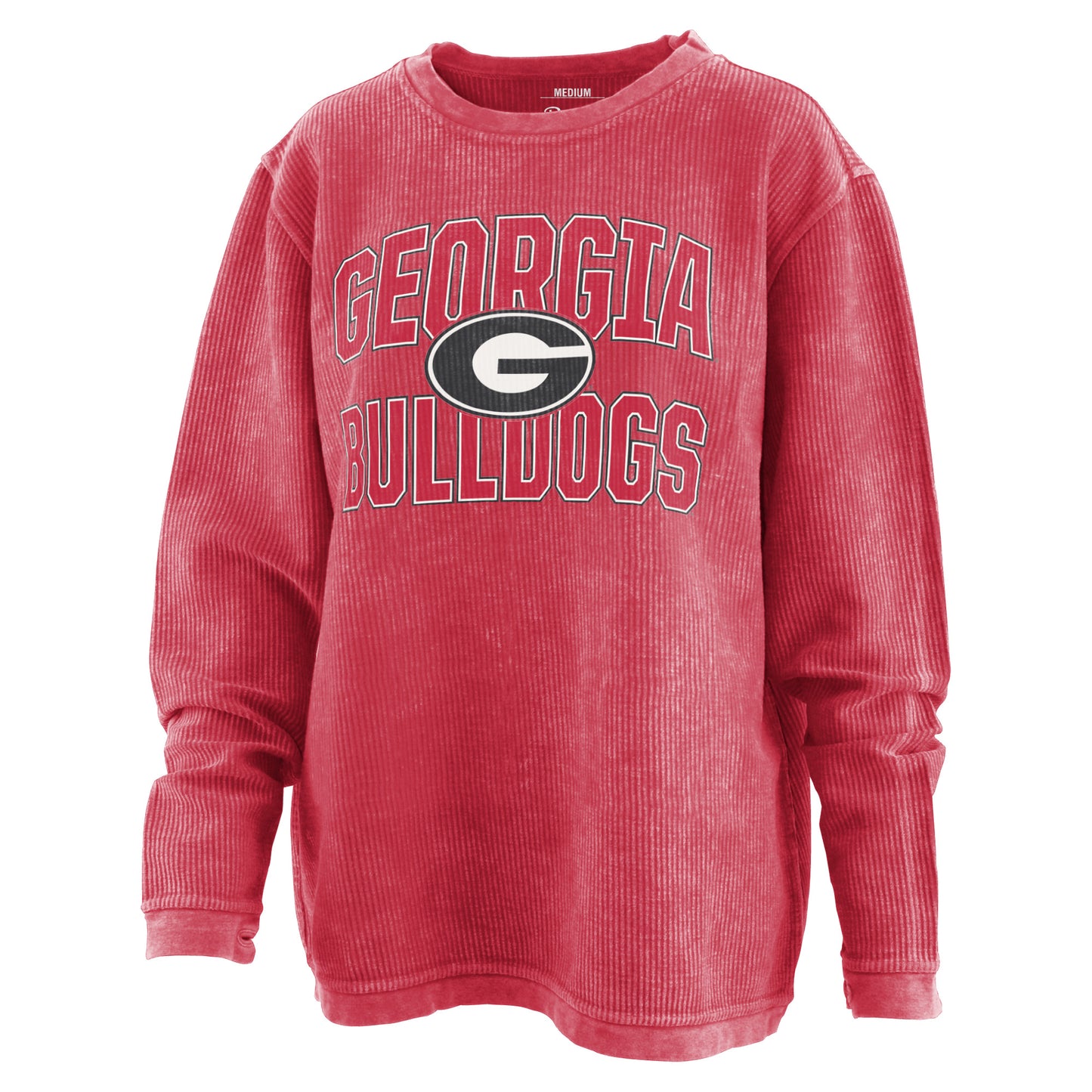 Women's Pressbox Red Georgia Bulldogs Maxima Oversized Pullover Sweatshirt