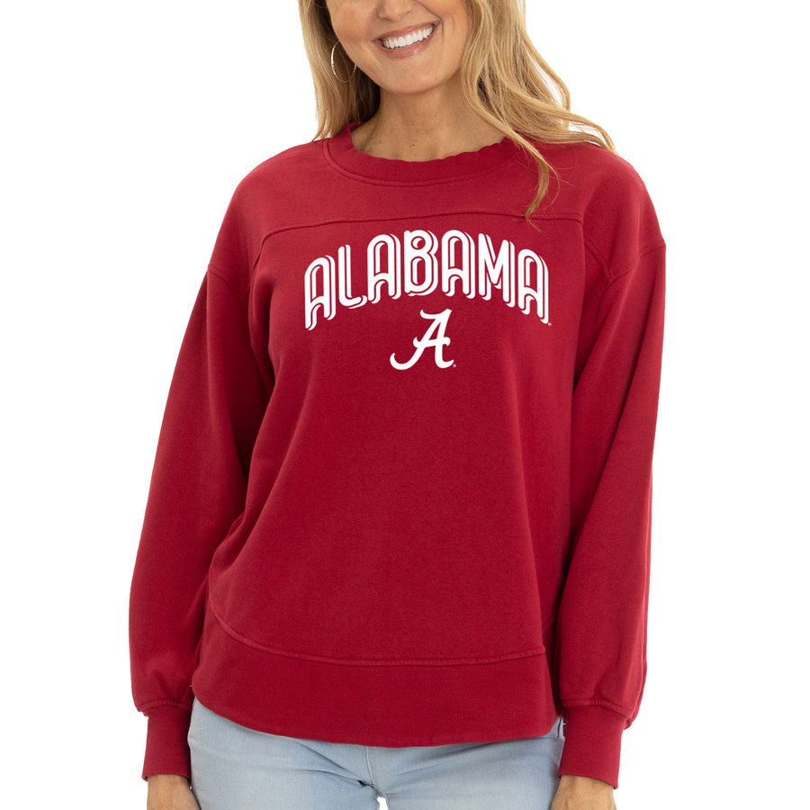 Women's Crimson Alabama Crimson Tide Yvette Pullover Sweatshirt
