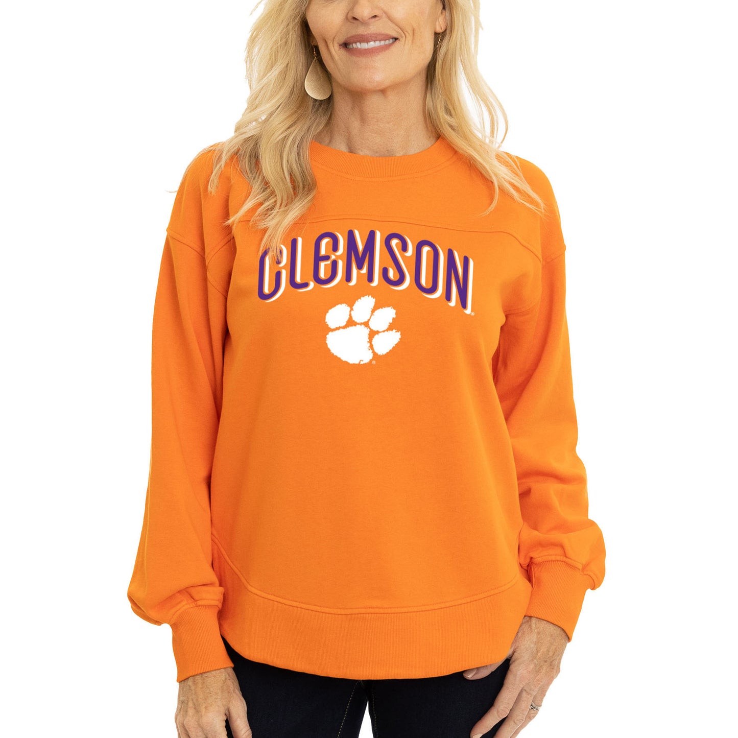 Women's Orange Clemson Tigers Yvette Pullover Sweatshirt