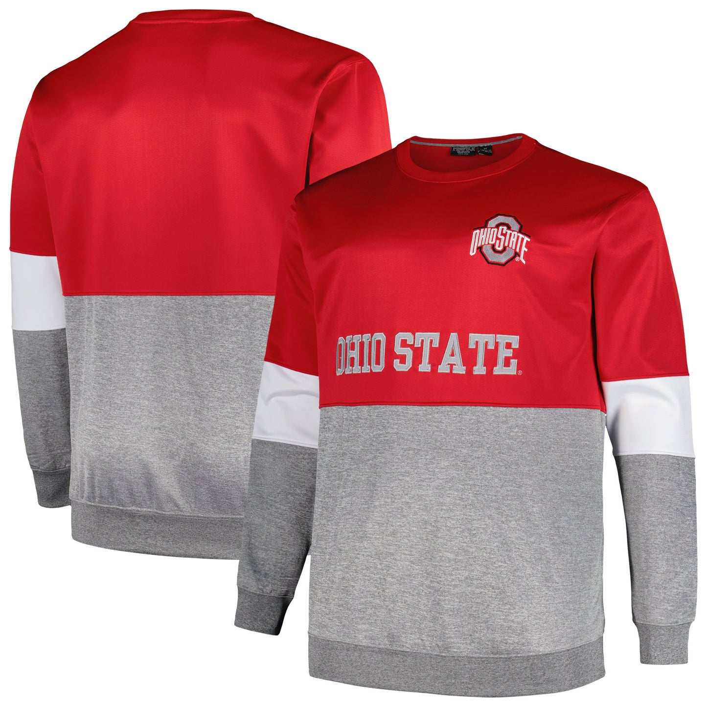 Men's Profile Scarlet Ohio State Buckeyes Big & Tall Fleece Pullover Sweatshirt