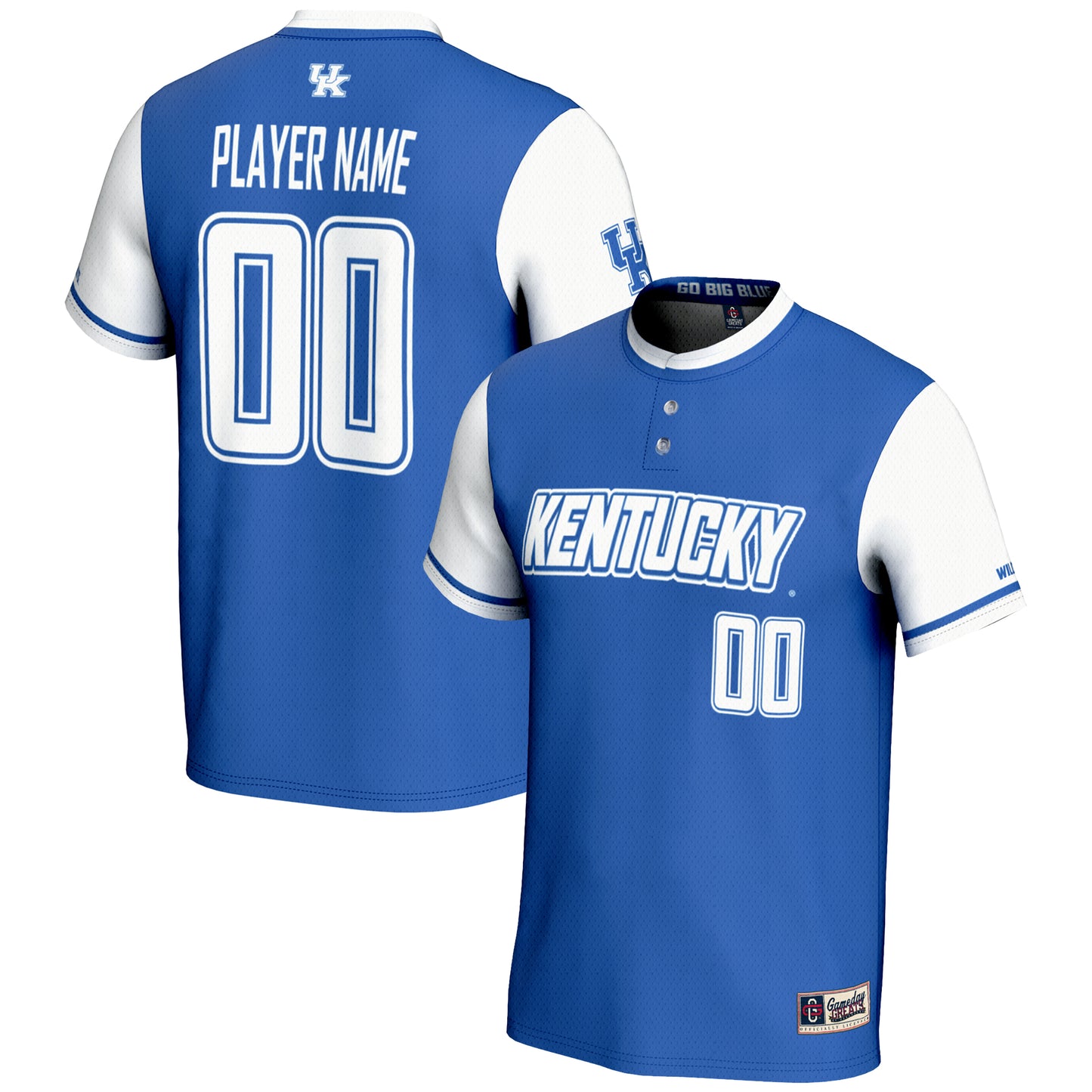 Youth GameDay Greats Royal Kentucky Wildcats NIL Pick-A-Player Lightweight Softball Jersey