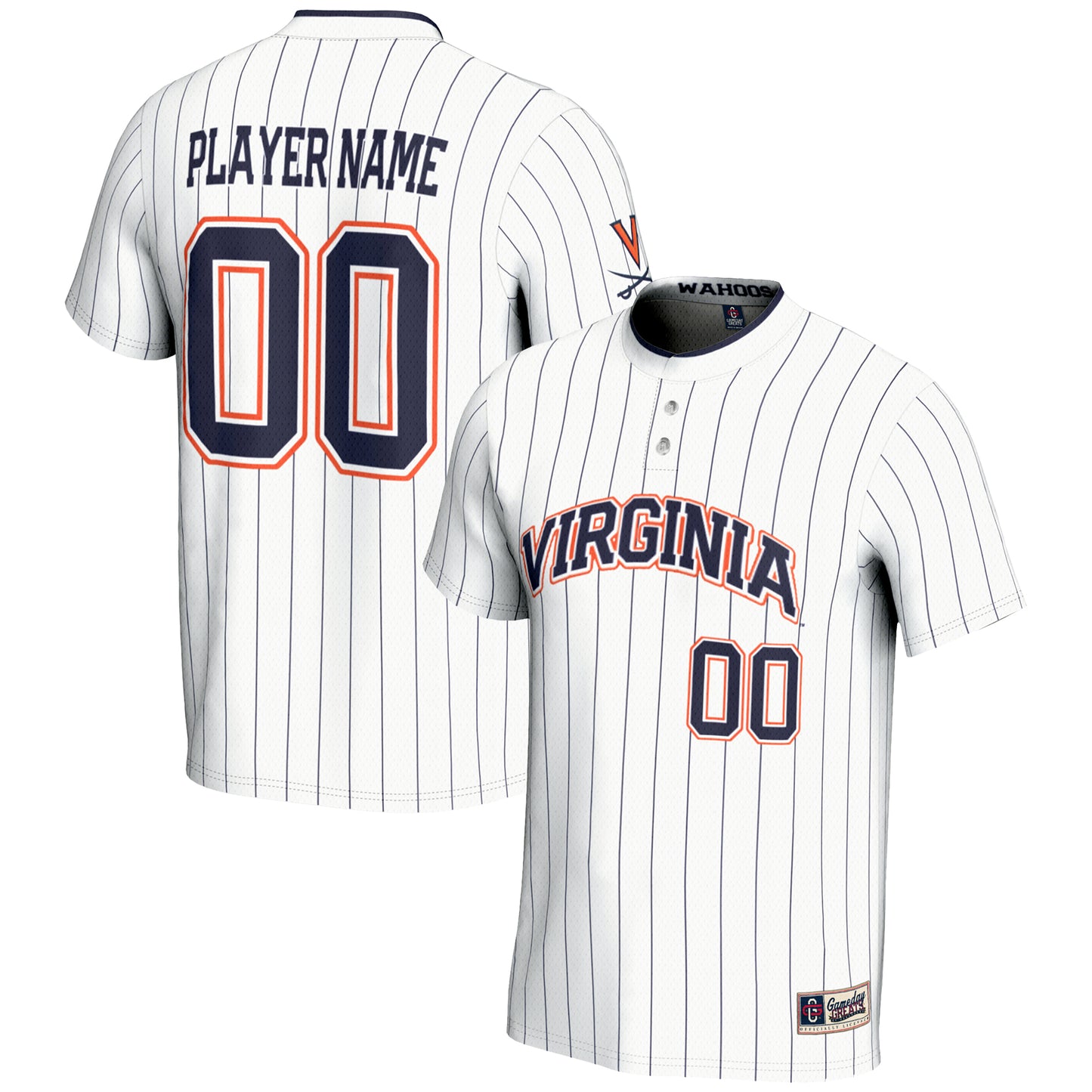 Unisex GameDay Greats White Virginia Cavaliers NIL Pick-A-Player Lightweight Softball Jersey