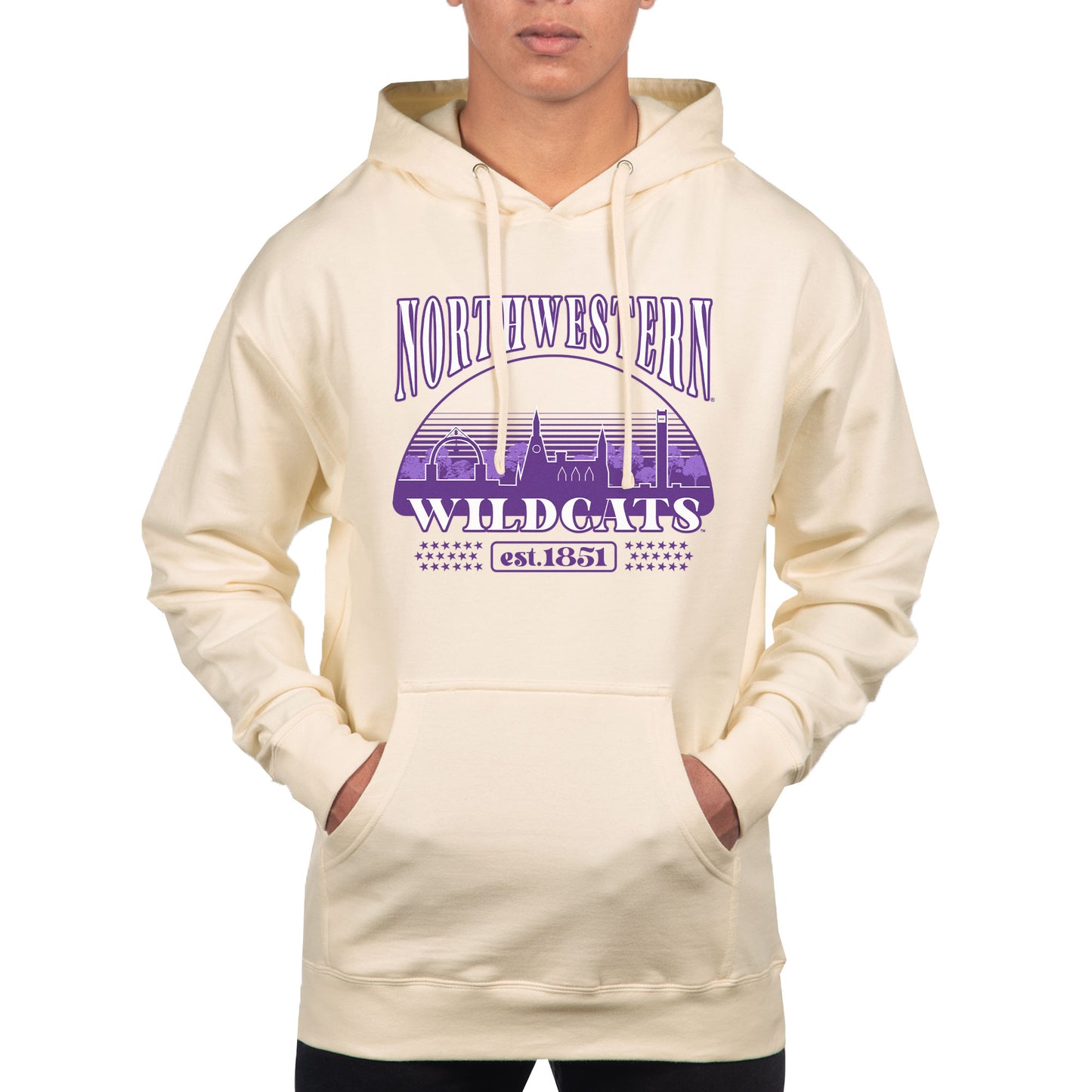 Men's Uscape Apparel Oatmeal Northwestern Wildcats Pullover Hoodie
