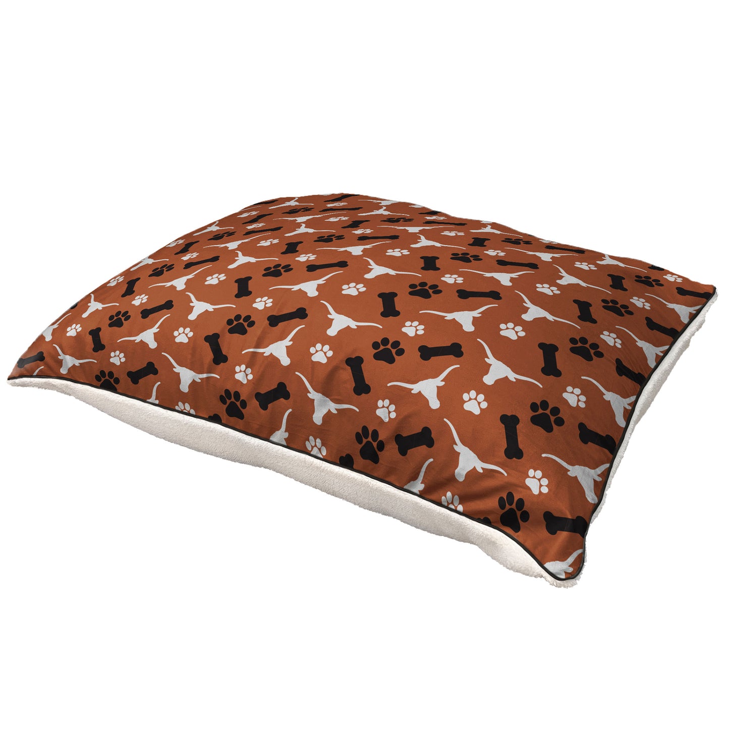 Pegasus Texas Longhorns 35" x 44" Bones Sherpa Pet Bed